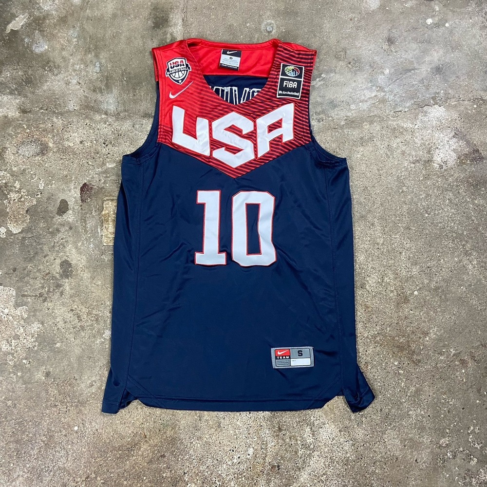 Nike Team USA Kyrie Irving #10 Basketball Jersey Size Small Blue Olympics Logo